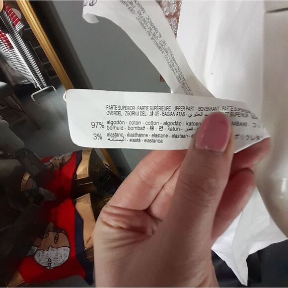 Zara Cotton Combination Midi Dress - Picture 2 of 12